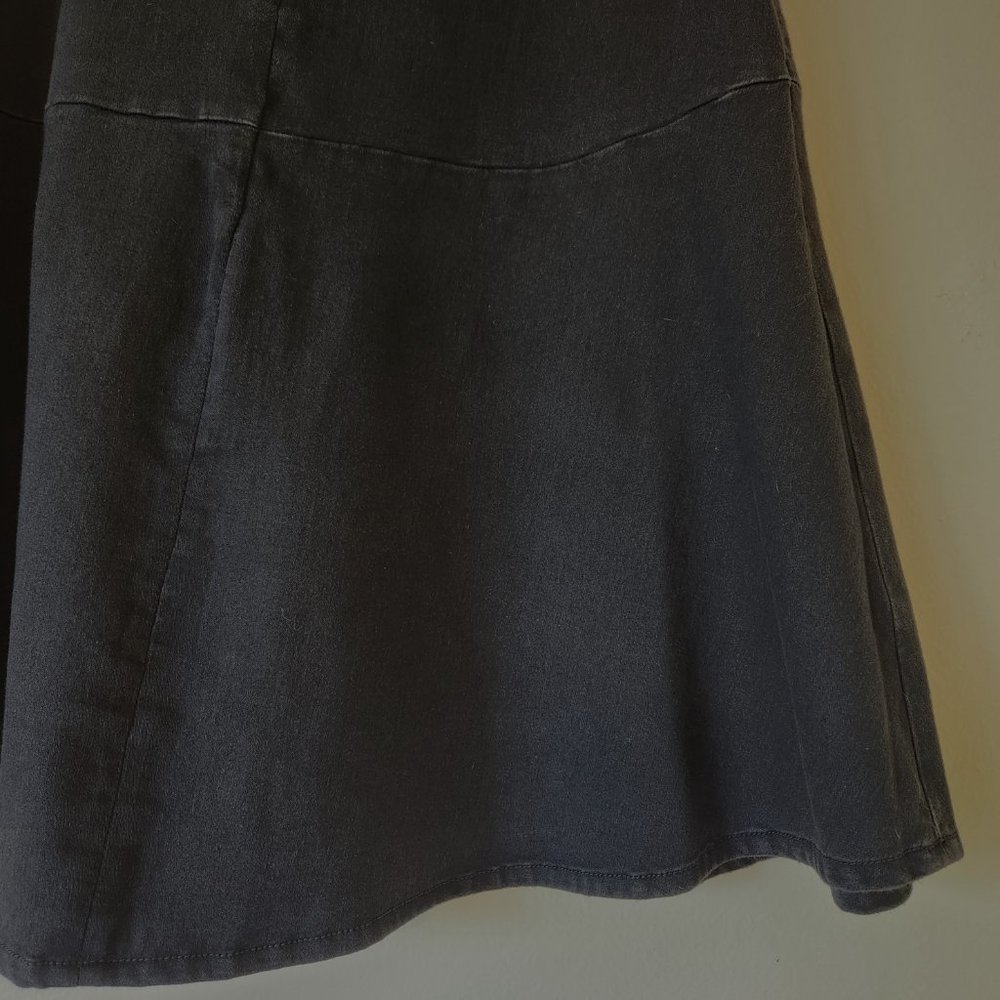 NWT Anne Klein Onyx Wash Flared A-Line Skirt Cotton Blend Stretch Fabric Size 6 - Picture 10 of 14